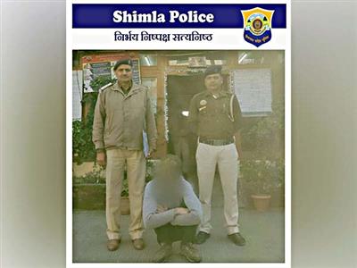 Shimla Police arrests a history sheeter with 1.32 gm Heroin, 16.80 gm charas