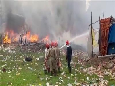 Fire breaks out due to cylinder blast at Delhi's Shastri Park area
