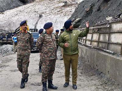 J-K: DGBR inspects maintenance work of Amarnath Yatra track, assures completion within time