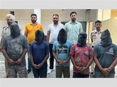 Ferozepur Police nab 5 persons with illegal weapons planning to commit dacoity