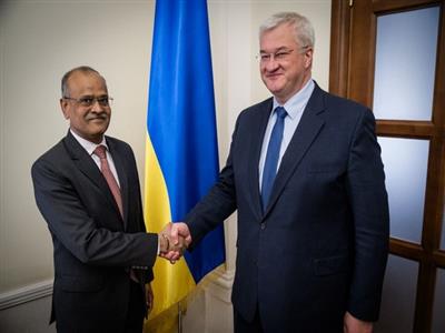 Indian envoy Harish Jain meets Ukrainian Dy Foreign Minister Andrii Sybiha
