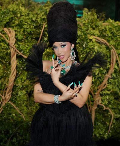 Cardi B turns heads at Met Gala 2024 with monumental black tulle gown