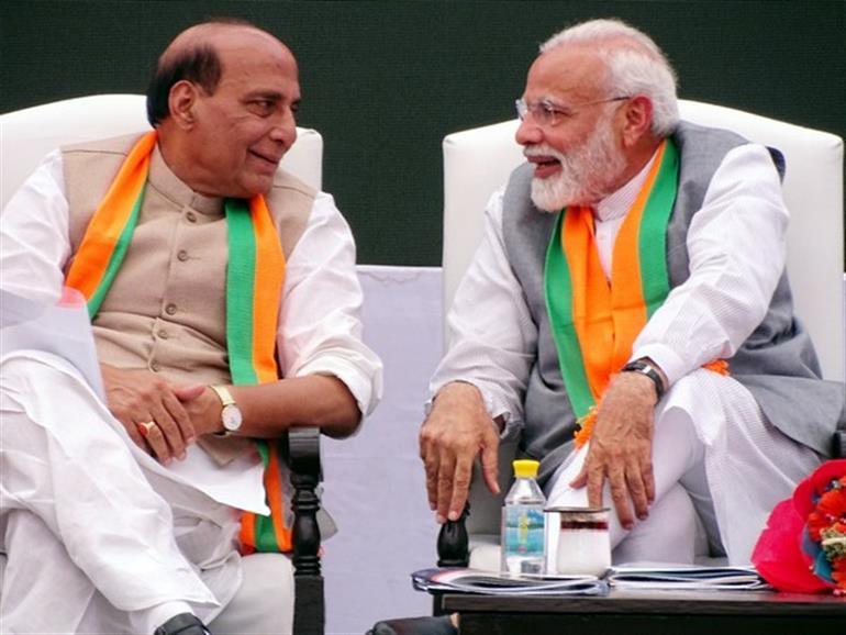 PM Modi extends birthday greetings to Rajnath Singh