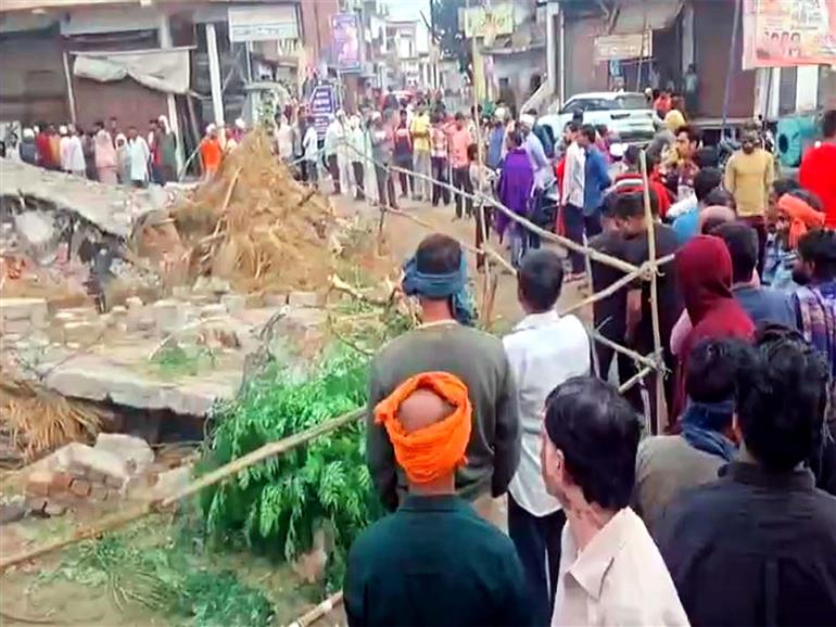 Uttar Pradesh: 2 killed, woman critically injured as two-storey house collapses in Bulandshahr