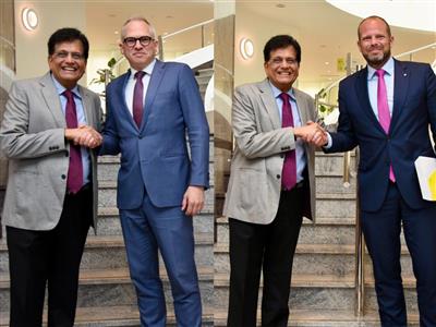 Piyush Goyal meets Belgian Defence Minister, Minister-President of Flanders