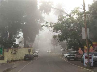 Unseasonal fog covers Mount Abu in May