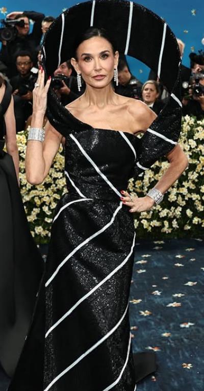 Met Gala 2025: Demi Moore slays in tie-inspired gown featuring over a million beads