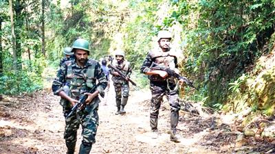Chhattisgarh: Encounter underway between DRG Jawans and Naxals in Abujhmad forest area