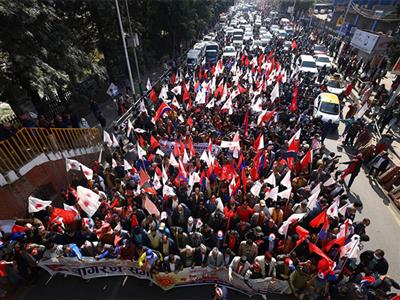 Kathmandu braces for opposing rallies as ruling UML and Royalists set to hit streets, security beefed