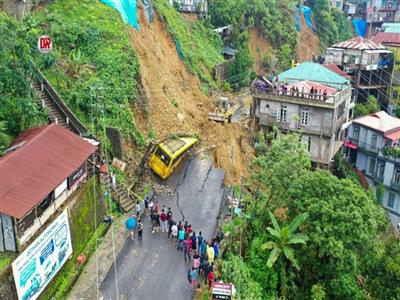 Mizoram: One dead due to continuous heavy rains, landslide in Serchhip