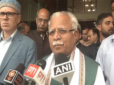 Union minister Manohar Lal Khattar and J-K CM Omar Abdullah hold review meeting on power and housing related projects in Srinagar