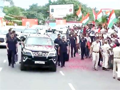 PM Modi holds roadshow in Odisha's Bhubaneswar