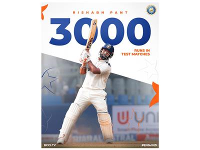 Rishabh Pant completes 3000 test runs; surpasses MS Dhoni to become Asia's most successful wicketkeeper-batter in SENA
