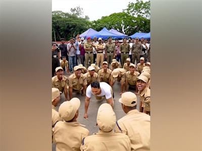Varun Dhawan does knuckle push-ups challenge with army cadets