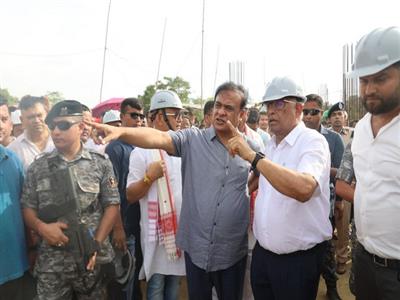 Assam CM takes stock of Rang Ghar beautification work and ONGC's Gas blowout area in Sivasagar