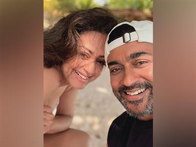 Suriya, Jyotika soak in island vibes with beach walks and scenic rides, fans call them 'couple goals'