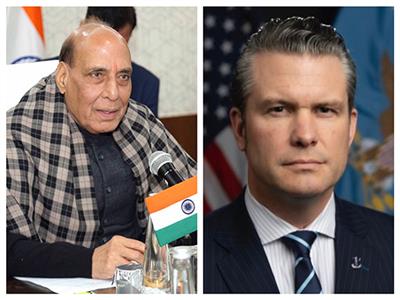 Rajnath Singh, Hegseth discuss ways to augment defence ties with focus on expanding industry collaboration
