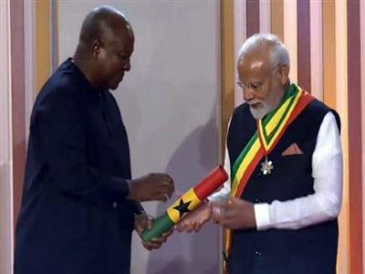Recognition of his steadfast efforts in strengthening voice of Global South: Jaishankar as PM Modi receives Ghana's highest state honour