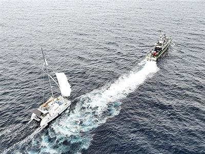ICG ship Rajveer rescues US sailing vessel with 2 crew members stranded at south-east of Indira Point