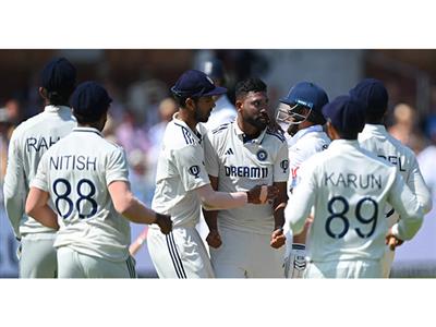 Mohammed Siraj fined 15% of his match fees for breaching ICC Code of Conduct on Day 4 of Lord's Test
