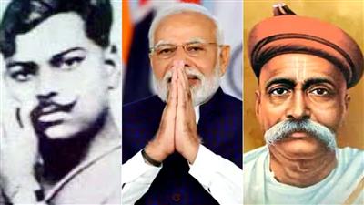 PM Modi pays tribute to Chandra Shekhar Azad, Lokmanya Tilak on birth anniversary, hails their valour