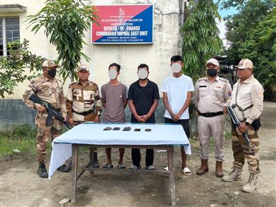 Manipur Police arrest three active cadres of banned outfit from Imphal West