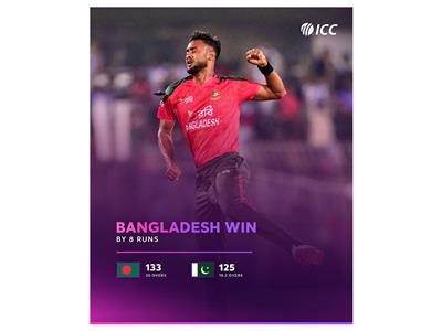 Bangladesh secure historic T20I series win over Pakistan