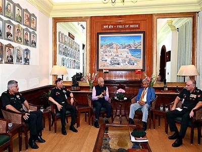 Army Chief Gen Dwivedi meets Indian envoy to UN, Myanmar