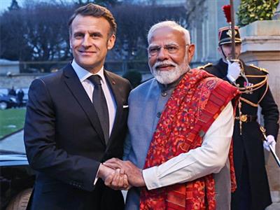PM Modi discusses peace efforts in Ukraine, West Asia with French President Macron