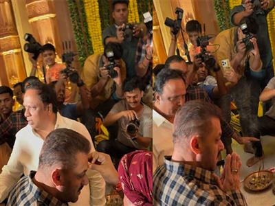 Salman Khan pays visit to Ashish Shelar's house for Ganpati Darshan; offers prayers barefoot