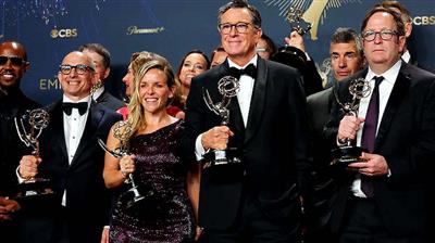 Stephen Colbert receives standing ovation for Emmys 2025 Win after talk show cancellation