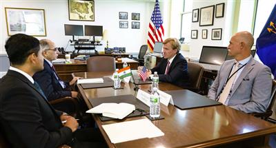 Indian Envoy Kwatra, Pentagon's Colby review bilateral defence cooperation