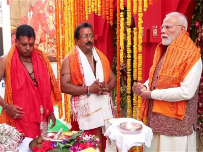 PM Modi offers prayers at Mata Tripura Sundari Temple in Tripura