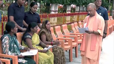 Uttar Pradesh CM Yogi Adityanath addresses grievances of citizens at 'Janata Darshan' in Gorakhpur