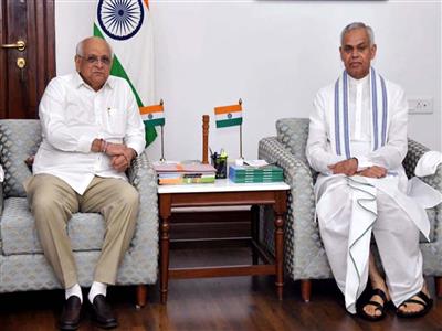 Gujarat: CM Bhupendra Patel meets Governor to seek permission for swearing-in ceremony of new cabinet