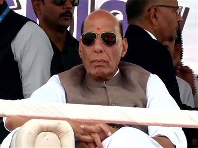 Rajnath Singh attends event marking the maiden flight of Tejas Mk1A at HAL