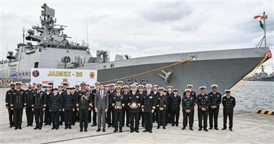 INS Sahyadri arrives at Yokosuka for India-Japan Maritime Exercise JAIMEX 25