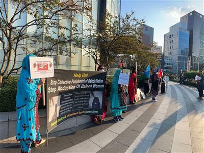BNM holds protest in Busan against Pakistan's military actions in Zehri, highlights humanitarian crisis in Balochistan