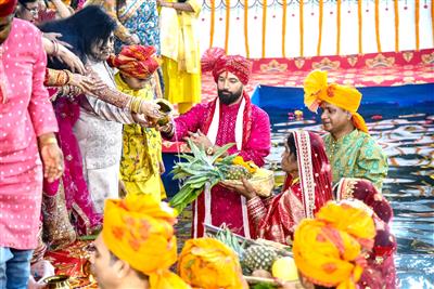 Union Minister Chirag Paswan performs Chhath Puja rituals in Patna
