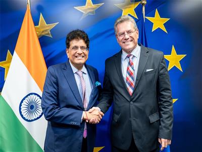 Piyush Goyal holds talks with EU Commissioner Maros Sefcovic on India-EU FTA negotiations