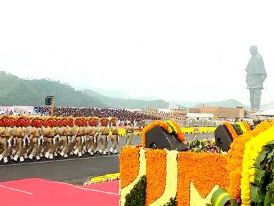 CRPF, BSF gallantry awardees honoured during Rashtriya Ekta Diwas parade in Gujarat