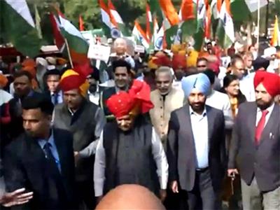 Punjab Governor Gulab Chand Kataria joins Unity March on Sardar Patel's 150th birth anniversary