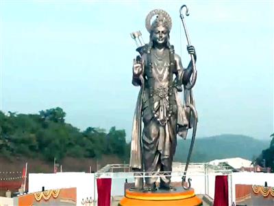 Prime Minister Narendra Modi unveils 77-foot Lord Ram bronze statue in Canacona, Goa