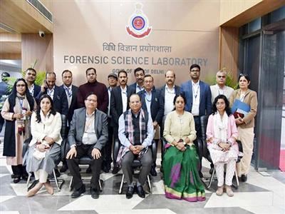Delhi LG V K Saxena visits Rohini Forensic Science Laboratory