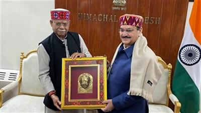 Union Minister Nadda Calls on Governor