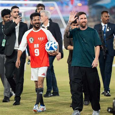 GOAT India Tour 2025: Messi thanks Hyderabad crowd for 