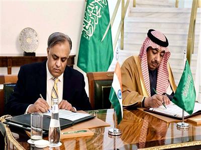 India, Saudi Arabia sign agreement to boost official travels, bilateral exchanges