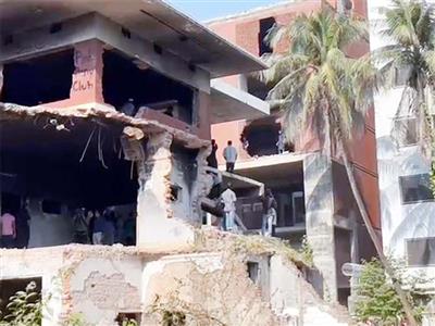 Protests continue in Dhaka, partially demolished house of Sheikh Mujibur vandalised