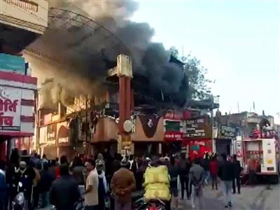 Chhattisgarh: Fire breaks out at SS Plaza in Korba, several shops engulfed in flames