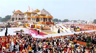 Ayodhya witnesses surge of devotees on Ram Lalla Pran Pratishtha anniversary